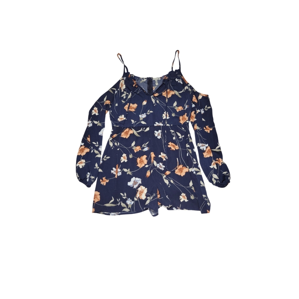 Cold Shoulder Floral Romper